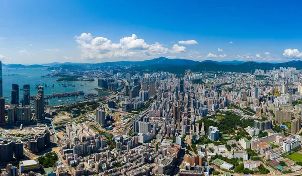 Колвун Гонконг Сентября 2019 Года Воздушный Вид Город Гонконг — стоковое фото