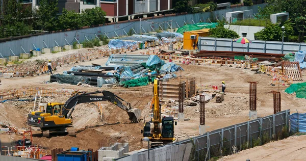 Kai Tak Hong Kong Вересня 2019 Hong Kong Construction Site — стокове фото