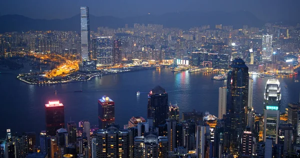 Victoria Peak Hongkong Října 2019 Hong Kong Panorama — Stock fotografie
