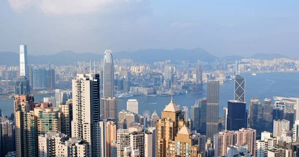 Victoria Peak Hong Kong Octubre 2019 Horizonte Hong Kong — Foto de Stock