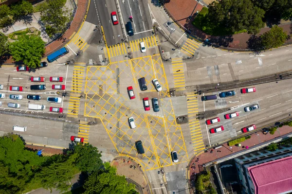 Hung Hom Hongkong Října 2020 Pohled Shora Provoz Hongkongu — Stock fotografie