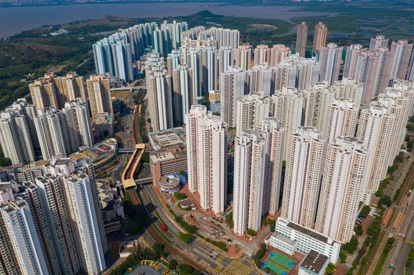 Тин Шуй Вай Гонконг Октября 2019 Года Вид Жилой Район — стоковое фото