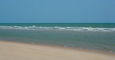 Kumsal okyanusu ve güneşli bir gün