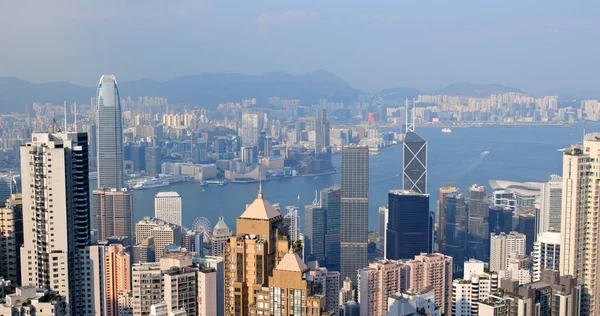 2019年10月24日香港维多利亚山顶 香港天际线 — 图库照片