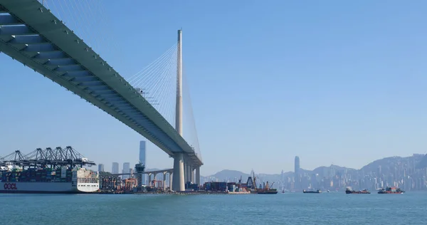 Kwai Tsing Hong Kong Noviembre 2019 Ting Kau Bridge Kwai — Foto de Stock