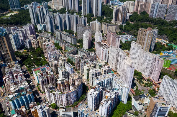 Kwun Tong 香港2019年9月06日 香港市のトップビュー — ストック写真