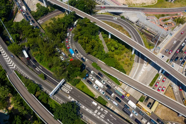 Hung Hom Hongkong Října 2020 Pohled Shora Provoz Hongkongu — Stock fotografie