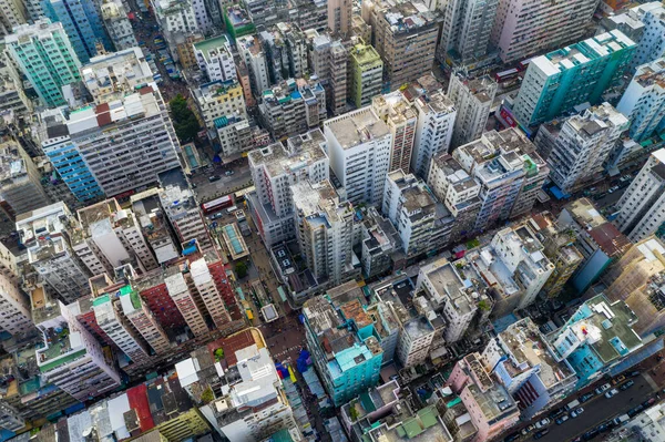 Sham Shui Hong Kong Outubro 2019 Vista Superior Cidade Hong — Fotografia de Stock