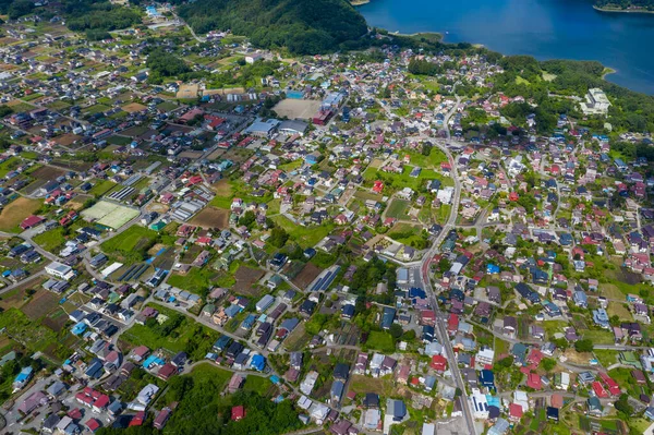 Ovanifrån Kawaguchiko Japan — Stockfoto