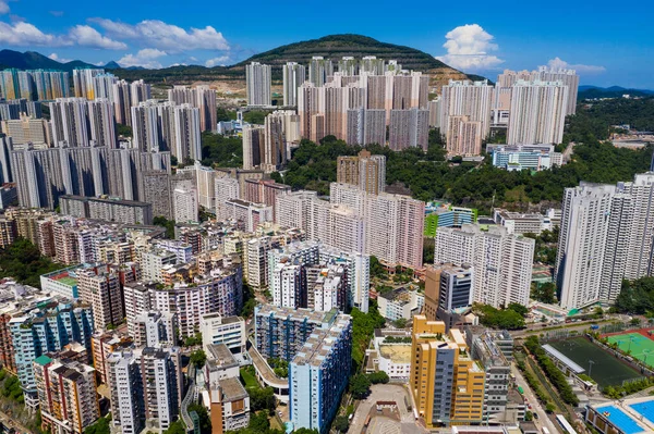 Kwun Tong 香港2019年9月06日 香港市のトップビュー — ストック写真