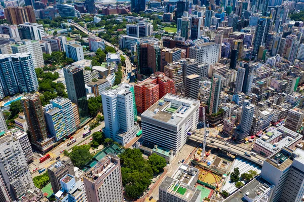 Hung Hom Hong Kong September 2019 Luchtfoto Van Hongkong Stad — Stockfoto