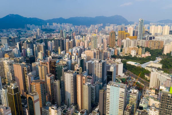 香港中央部2019年9月24日 香港市の空中風景 — ストック写真