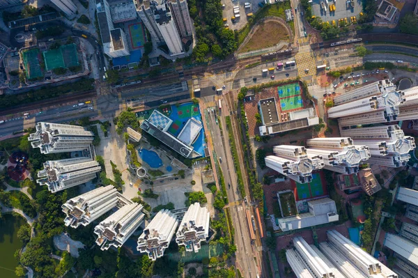 Tin Shui Wai Hong Kong Octobre 2019 Vista Panorámica Del — Foto de Stock