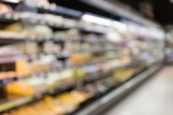 Blur view of the supermarket 