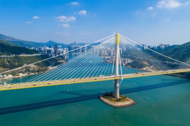 Hong Kong 11 Kasım 2019: Hong Kong Ting Kau Köprüsü
