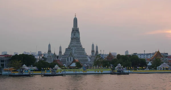 Bangkok Thailand Mars 2020 Wat Arun Vid Solnedgången — Stockfoto