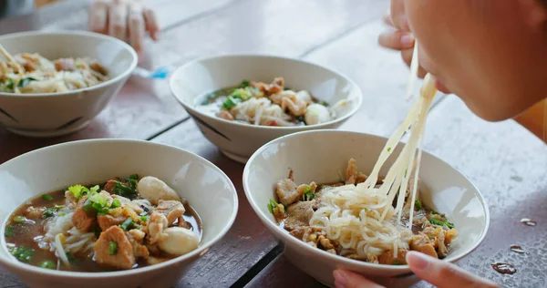 Fideos Barco Tailandia Restaurante Aire Libre — Foto de Stock