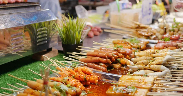 Skewer Thailand Street Market — Stock Photo, Image