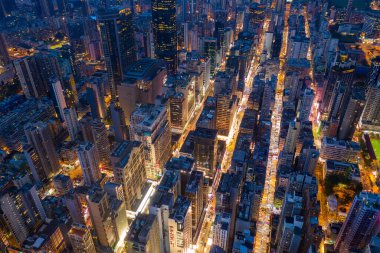 Mong Kok, Hong Kong 08 Ekim 2019: Hong Kong gecesi