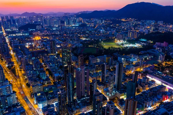 Kowloon City Χονγκ Κονγκ Σεπτεμβρίου 2019 Νύχτα Πόλης Χονγκ Κονγκ — Φωτογραφία Αρχείου