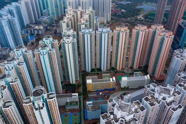 Tin Shui Wai Hong Kong December 2019 Top View Hong — Stockfoto