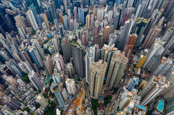 Central Hong Kong September 2019 Aerial View Hong Kong City — Stock Photo, Image