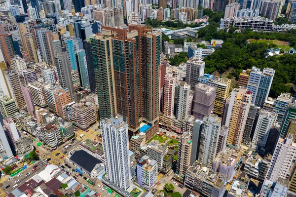 Yau Tei Hong Kong Septiembre 2019 Vista Superior Ciudad Hong —  Fotos de Stock