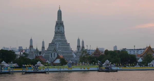 Bangkok Thailand Mars 2020 Wat Arun Vid Solnedgången — Stockfoto