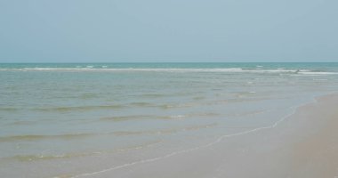 Sahilde deniz suyu dalgası