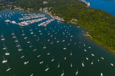 Sai Kung, Hong Kong 29 Kasım 2019: Yat kulübünün en iyi manzarası