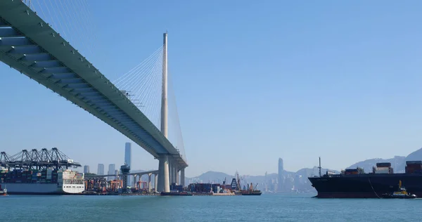 Kwai Tsing Hong Kong Noviembre 2019 Ting Kau Bridge Kwai —  Fotos de Stock