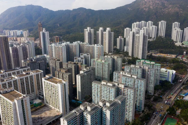 Lok Hong Kong Dicembre 2019 Vista Dall Alto Della Città — Foto Stock