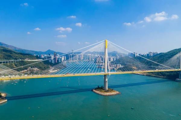Hong Kong Noviembre 2019 Vista Superior Del Puente Ting Kau —  Fotos de Stock