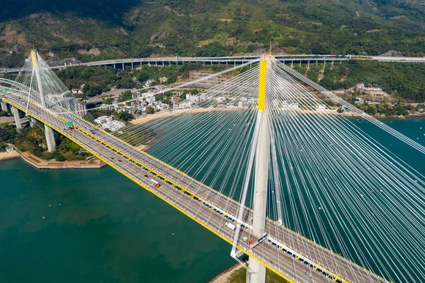 Hong Kong Noviembre 2019 Vista Superior Del Puente Ting Kau —  Fotos de Stock