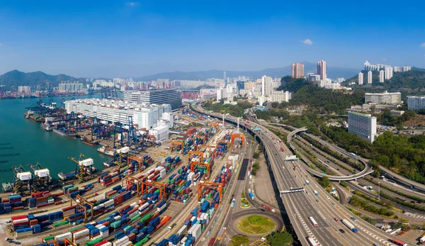 Kwai Tsing Hong Kong Noviembre 2019 Vista Máxima Del Puerto —  Fotos de Stock