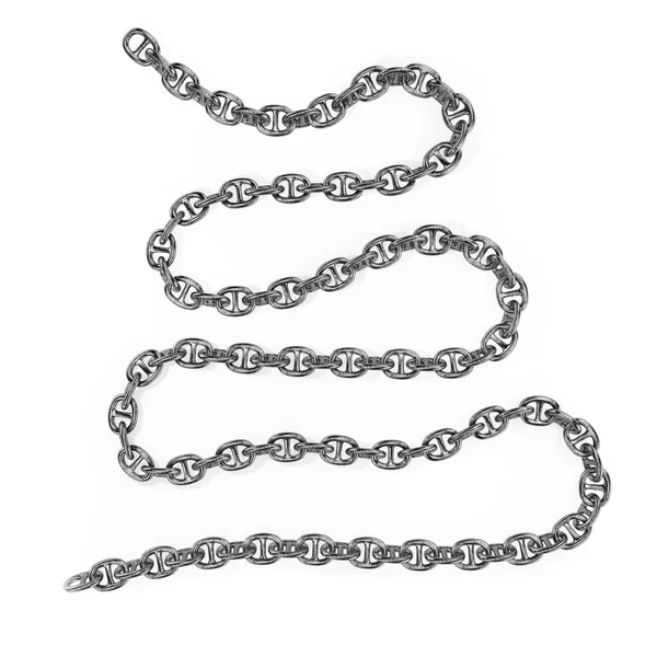 Metal chain on white Royalty Free Stock Images