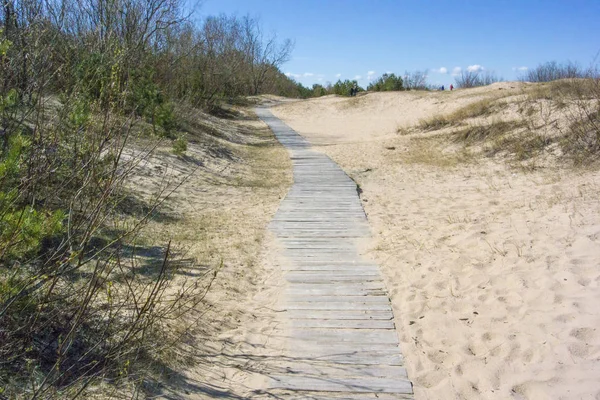 Latvia, Riga, Bolderaya. A walking path between the dunes — Stock Photo, Image