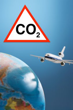 Uçak oyuncak Co2 işareti ile 