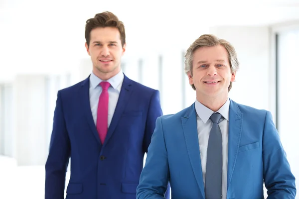 Mature businessman and male colleague in office — Stock Photo, Image