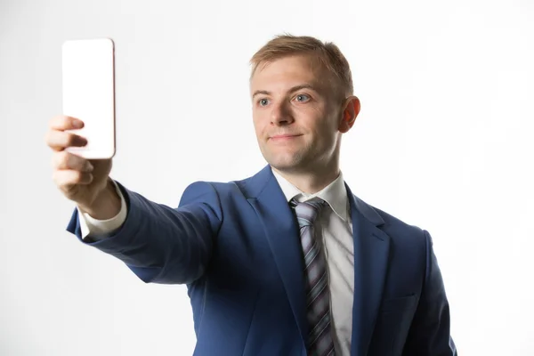 Hombre de negocios tomando selfie —  Fotos de Stock