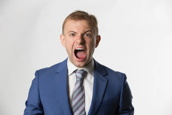 Angry Businessman screaming — Stock Photo, Image