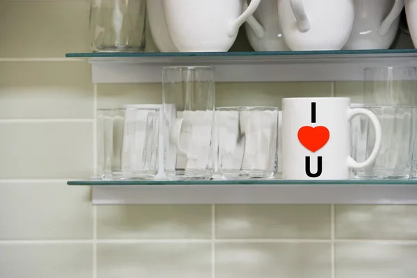 Mug with the words i love you — Stock Photo, Image