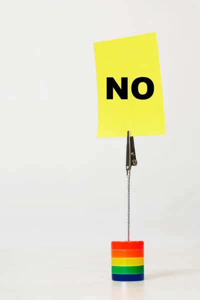 Reminder note saying no — Stock Photo, Image