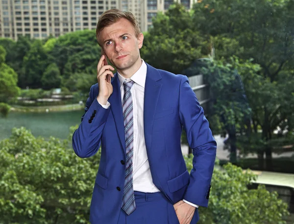 Businessman making phone call — Stock Photo, Image