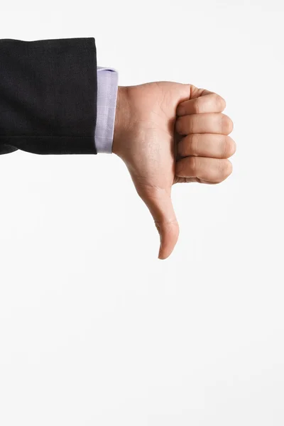 Hand gesturing Thumb down sign — Stock Photo, Image