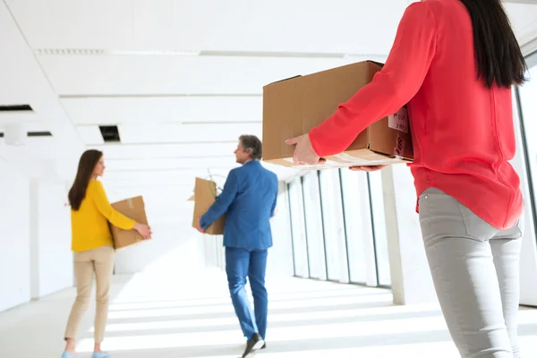 Business people moving into new office — Stock Photo, Image