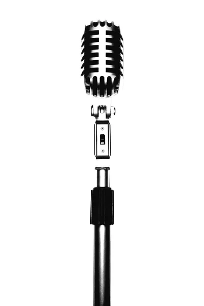 Vintage μαύρο μικρόφωνο — Φωτογραφία Αρχείου
