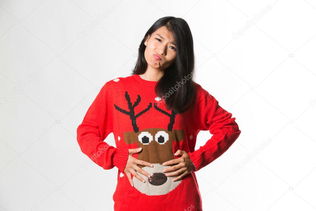 Woman in Christmas sweater