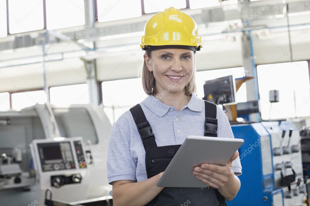 Female worker in manufacturing industry 