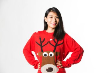 Noel kazağı kadında 